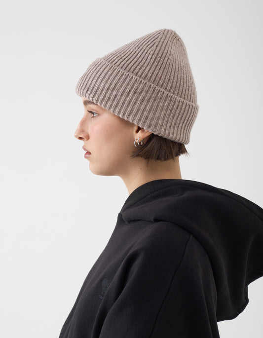 Cashmere Blend Beanie /  כובע גרב אפור