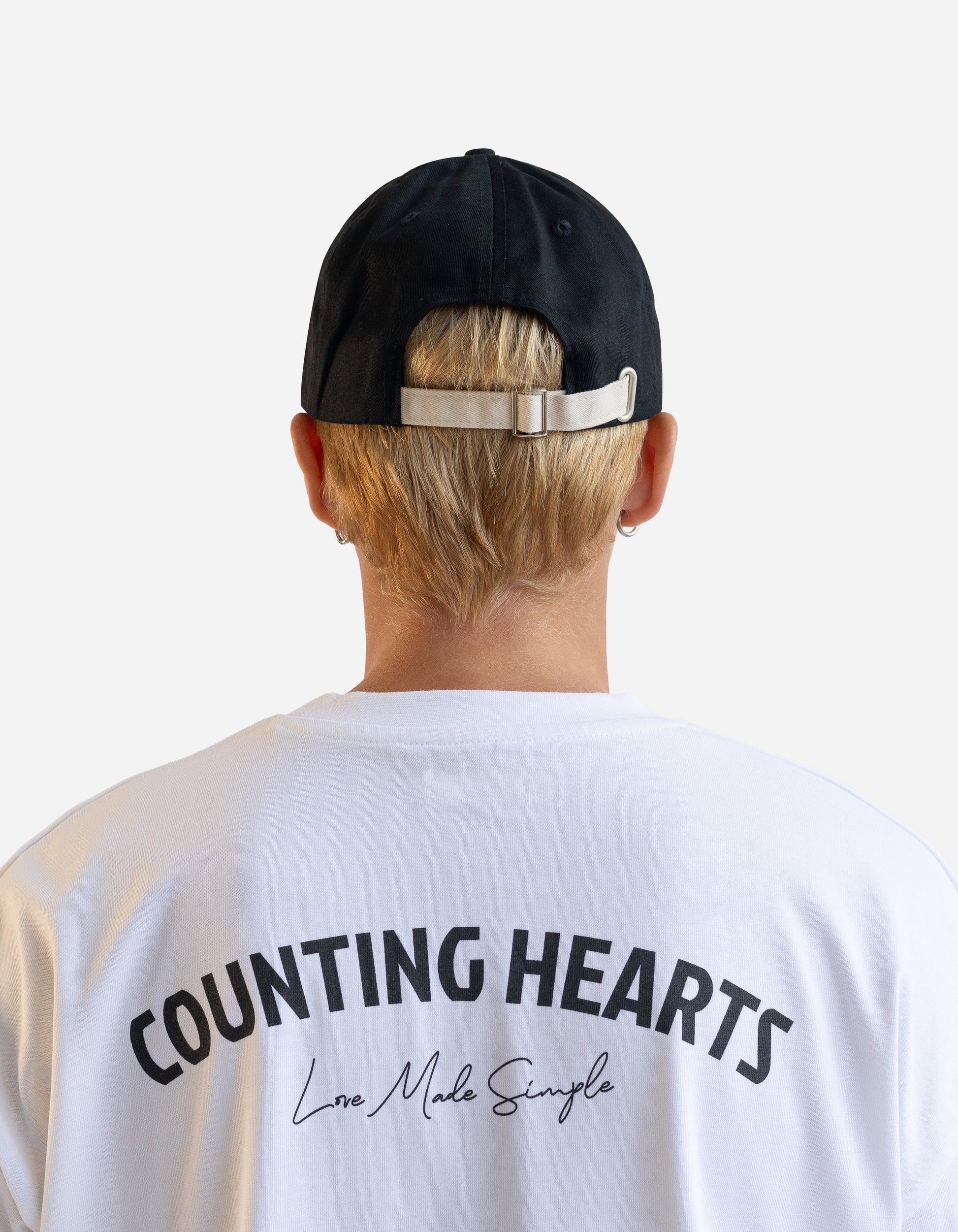 Front Heart / White Boxy T-shirt - Counting Hearts