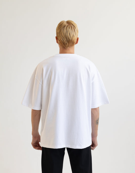 Heart Loop / White Boxy T-shirt - Counting Hearts