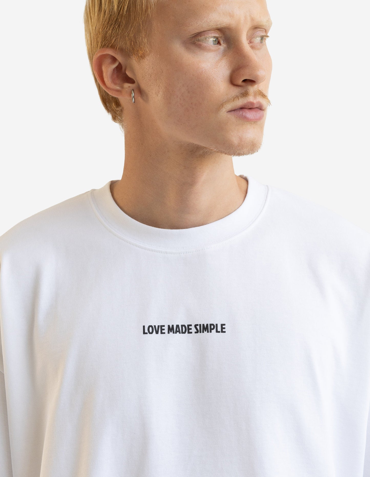 Made Simple / White Boxy T-shirt - Counting Hearts